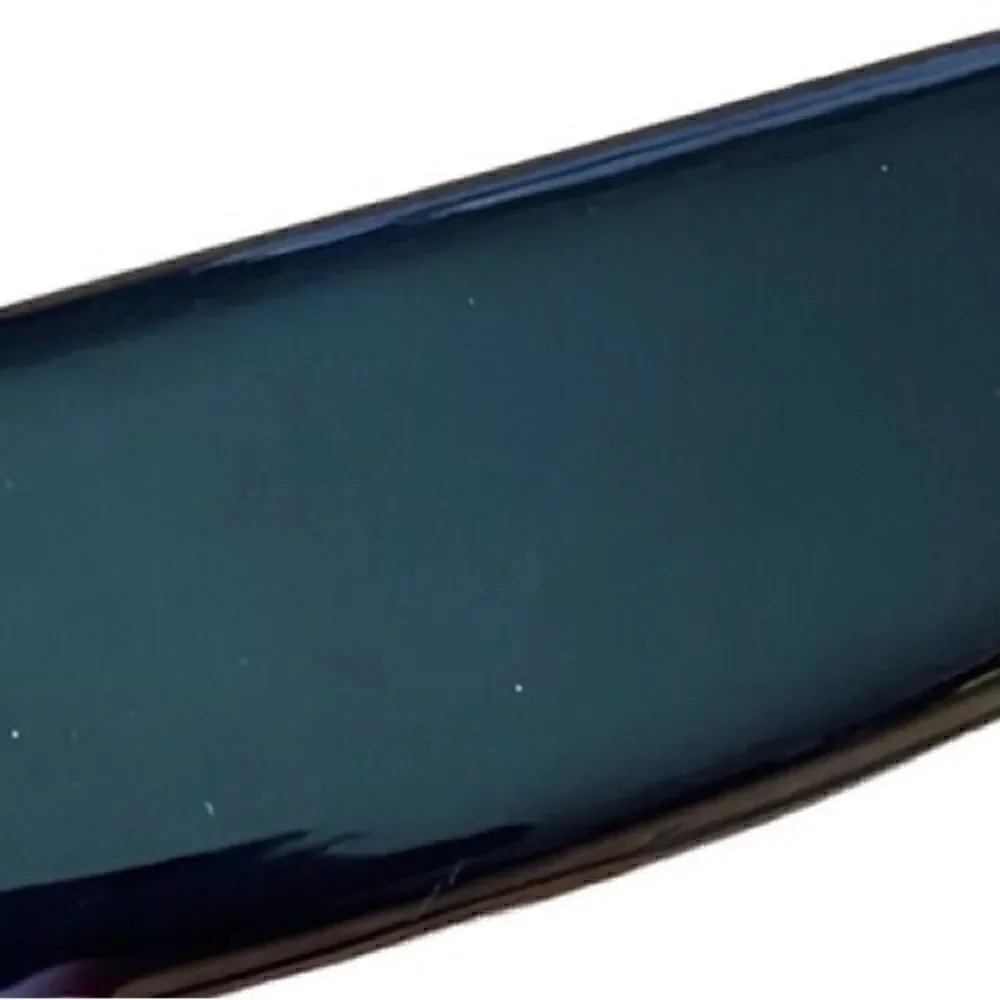 Lulu Guinness shiny black clamshell eyeglass hard case with cleaning cloth